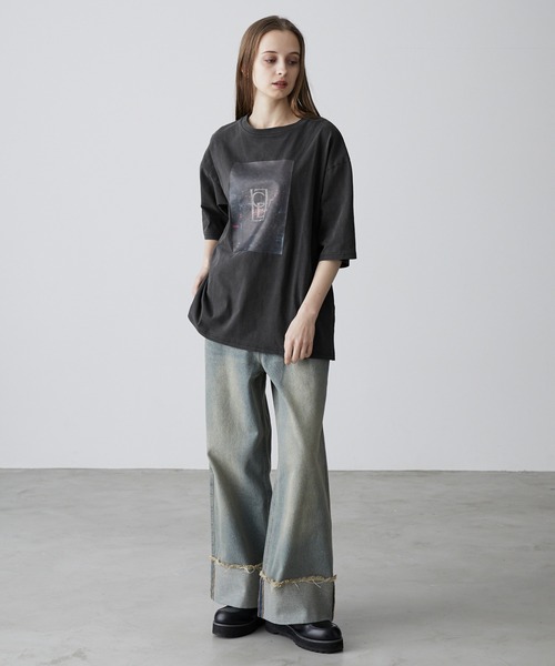 「CLEL」 半袖Tシャツ X-SMALL グレー メンズ_画像7