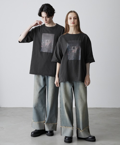 「CLEL」 半袖Tシャツ X-SMALL グレー メンズ_画像8