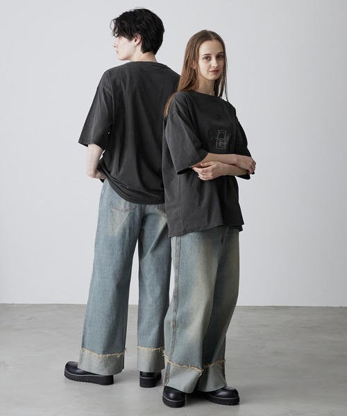 「CLEL」 半袖Tシャツ X-SMALL グレー メンズ_画像9
