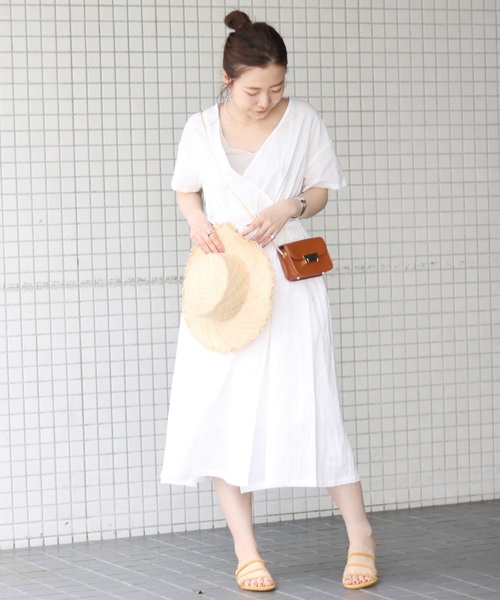 SLOBE IENA（スローブイエナ） ワンピース 半袖 2WAYカシュクール