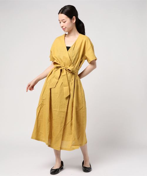 SLOBE IENA（スローブイエナ） ワンピース 半袖 2WAYカシュクール