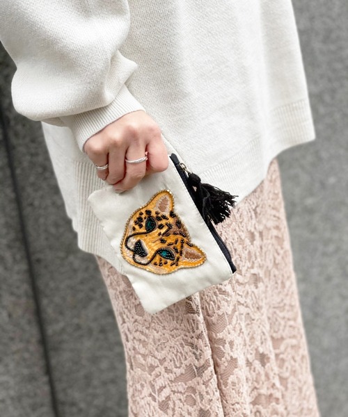 MILLION CARATS ポーチ 「artipur COTTAGE」インドビーズ刺繍が