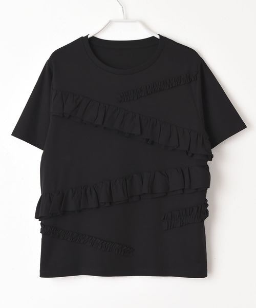 RAW FUDGE tシャツ Tシャツ デザインフリルTシャツ レディース