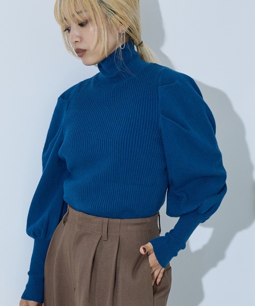 新品 ROSSO ボリュームスリーブタートルニット ボリュームスリーブタートルニット（ニット/セーター）｜NOMINE