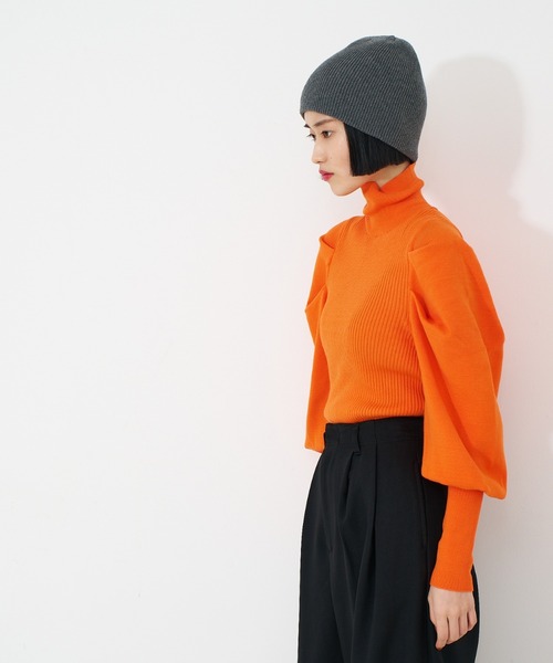 NOMINE（ノミネ） ニット セーター ボリュームスリーブタートルニット