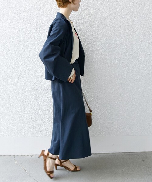 【美品 リネン混】シップス テーラード ジャケット アンコン 紺色 洗濯可 SHIPS any ジャケット テーラードジャケット any:「洗濯機可能
