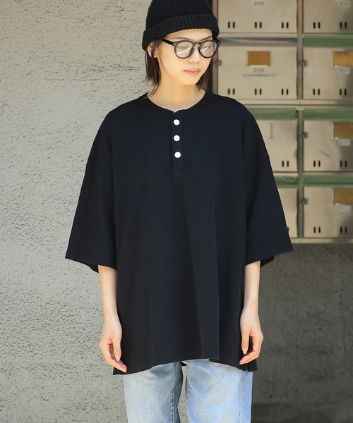 tシャツ Tシャツ メンズ GOOD WEAR　ヘンリーネック S/S SUPER BIG TEE 2w7-13243　USAコットン｜zozo｜03