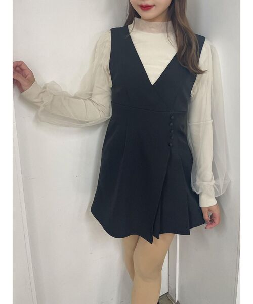Linkable サイドスカラップジャンパースカート Linkable サイドスカラップジャンパースカート
