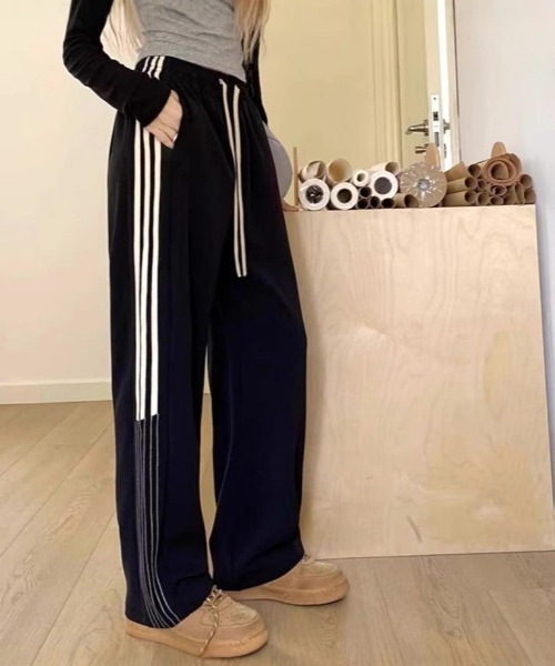 ワイドパンツ スウェットパンツ ジャージ ワイドトラックパンツ