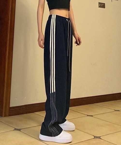 ワイドパンツ スウェットパンツ ジャージ ワイドトラックパンツ