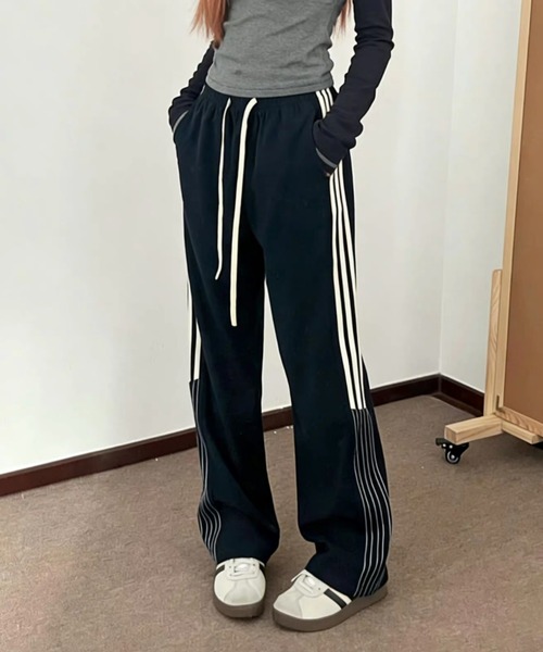 ワイドパンツ スウェットパンツ ジャージ ワイドトラックパンツ
