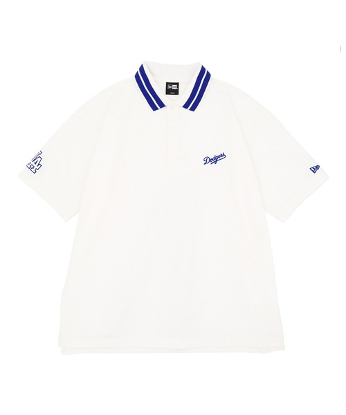 【未使用】NEWERA ニューエラ　ペイズリー　ポロシャツ　半袖シャツ 半袖 テックTシャツ ペイズリー フラッグロゴ ブラック