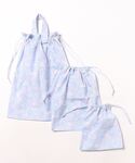 ポーチ ネコ柄撥水巾着3点セット キッズ 子供...の詳細画像1