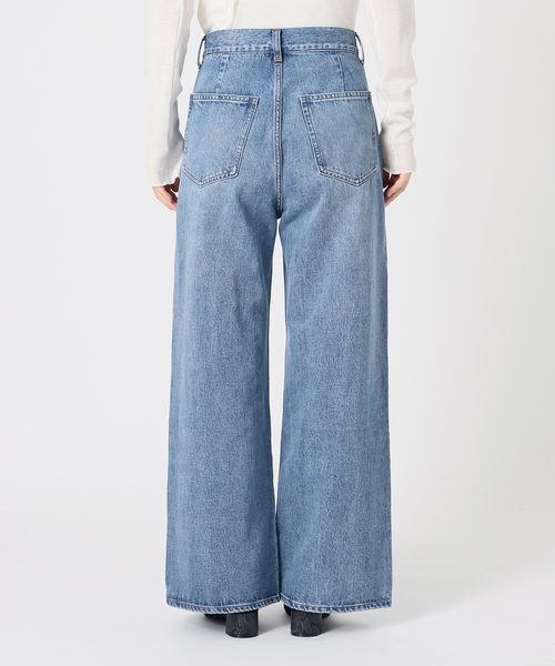IENA パンツ デニム ジーンズ タックワイドデニム レディース