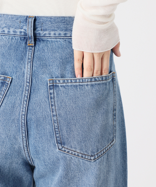 IENA パンツ デニム ジーンズ タックワイドデニム レディース