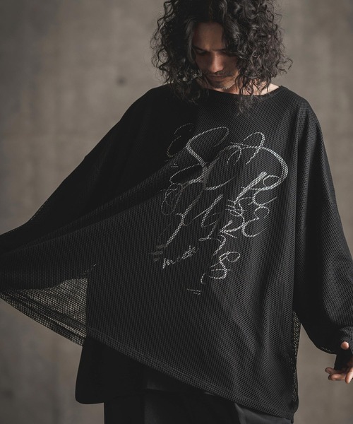 GLIMCLAP tシャツ mlt4590- Mesh layered design long sleeve