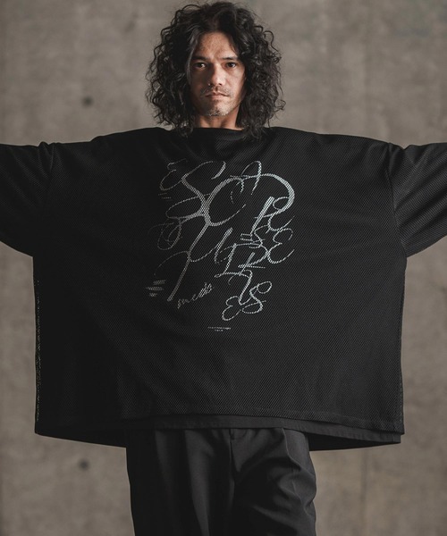 GLIMCLAP tシャツ mlt4590- Mesh layered design long sleeve