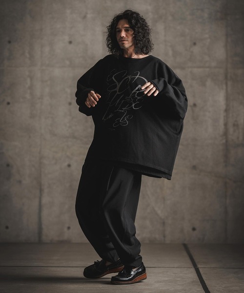 GLIMCLAP tシャツ mlt4590- Mesh layered design long sleeve