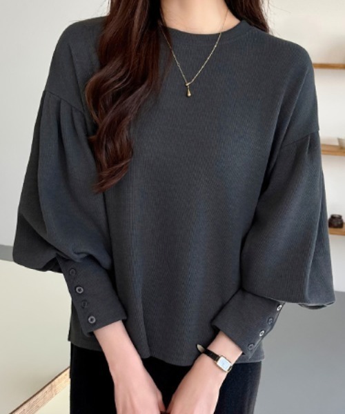 COCOMOMO tシャツ ロングカフス ボリュームスリーブトップス