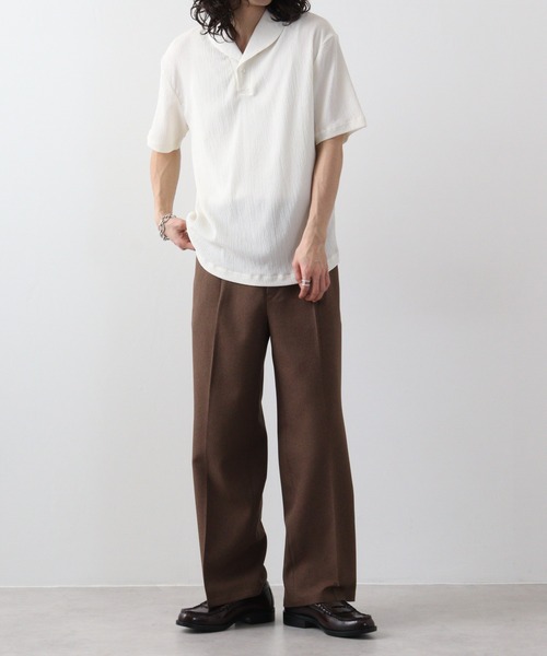 EVOLUTION ポロシャツ Shawl collar polo shirt / ショール