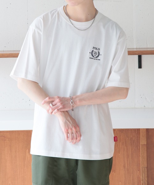 tシャツ Tシャツ レディース 「POLO BCS」Laurel oversize print Tee　月桂樹 ワンポイントロゴ刺繍　オーバーサイズT｜zozo｜06