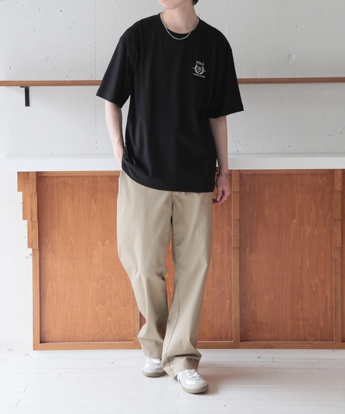 tシャツ Tシャツ レディース 「POLO BCS」Laurel oversize print Tee　月桂樹 ワンポイントロゴ刺繍　オーバーサイズT｜zozo｜23