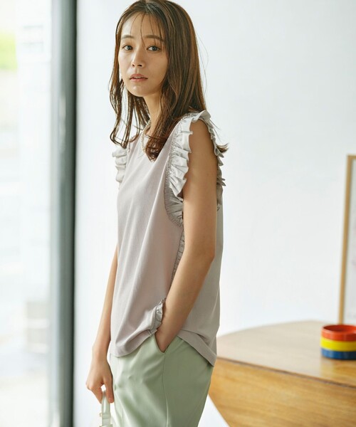 Jazzy-Jersey フリル袖Ｔシャツ 組曲｜Jazzy-Jersey フリル袖Tシャツ | Rakuten Fashion(楽天
