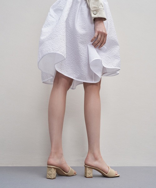 サンダル・ミュール GATHERED LEATHER SLIPPERS enchanted サンダル 本革2WAYミュールスリングバックサンダル