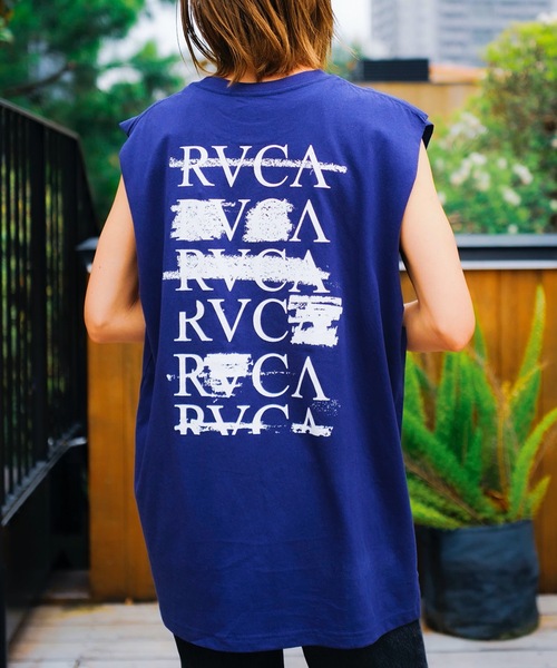 RVCA☆Fronds Muscle バックプリント シングレット タンクトップ RVCA タンクトップ メンズ ONSHORE TT 「2025年夏モデル