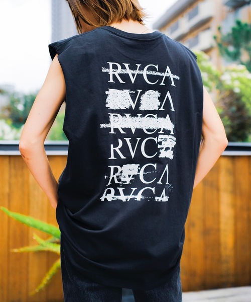 RVCA☆Fronds Muscle バックプリント シングレット タンクトップ RVCA タンクトップ メンズ SERIF 「2024年夏モデル」/ルーカ