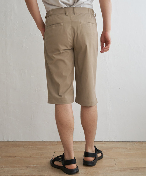 ikka パンツ 6.5分丈ドビーハーフパンツ メンズ : ZOZOTOWN