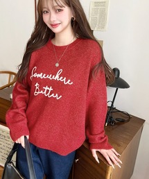 【美品】 ショット ケーブルニット ジャケット フルジップ Lサイズ ロゴ刺繍 胸元刺繍ケーブルニットトップス [C7191] - レディースファッション