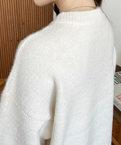 ニット セーター オーガンジー刺繍ニットプルオーバー レディース tiptop ニット セーター コード刺繍ニットプルオーバー