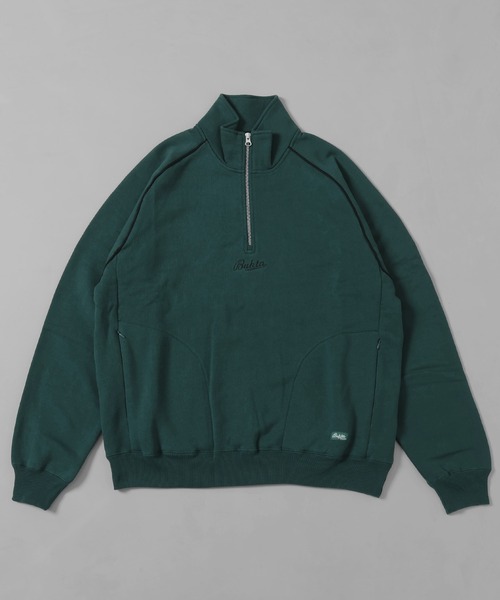 Bukta（バクタ） トレーナー スウェット ヘビーOZ裏毛ハーフZIP メンズ
