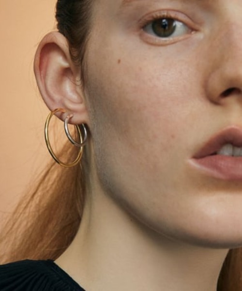 イヤリング 「IRIS 47」idea hoop earring S/アイディア フープ イヤリング S レディースの画像