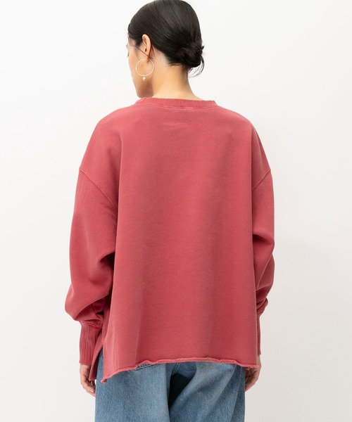 JOHNBULL - Johnbull トンプキン裏毛ボックススウェット 定価13200円 トレーナー 加工 スウェット ワインレッド レディース ジョンブル【中古】5-0211M∞ Johnbull トレーナー スウェット トンプキン裏毛ボックス