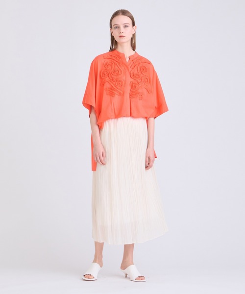 新品 HOUSE OF LOTUS コットンシフォンランダムプリーツスカート HOUSE OF LOTUS スカート コットンシフォンランダムプリーツ