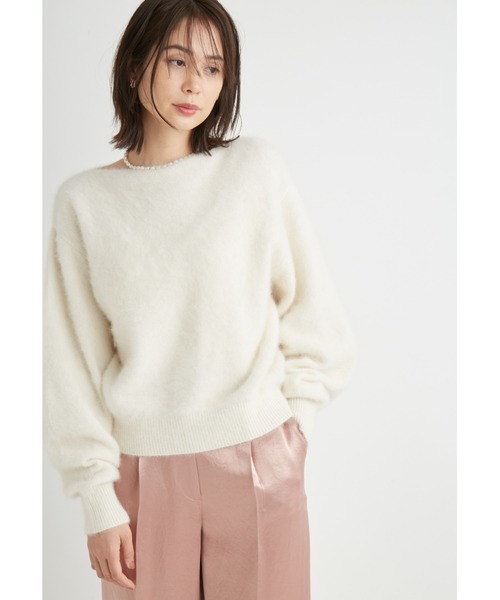 新品　タグ付き　emmi ニットフーディープルオーバー emmi ニット セーター フォックスニットプルオーバー レディース