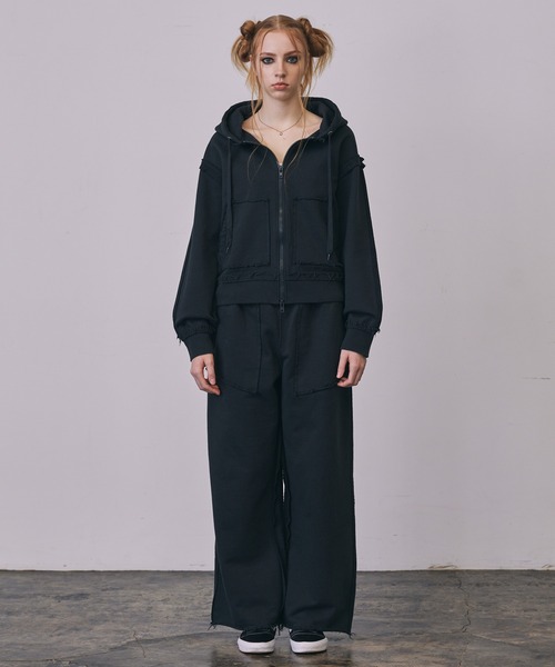 a2o パーカー 「a2o」カットオフスウェットパーカー メンズ レディース