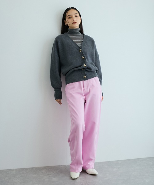 ADAM ET ROPE'（アダムエロペ） カーディガン トライアングルボタン