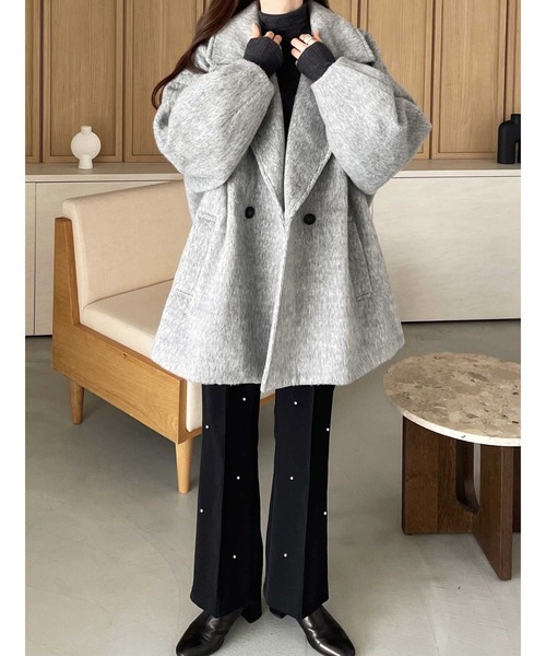 YOUING. コート アウター シャギーオーバーサイズミドルコート