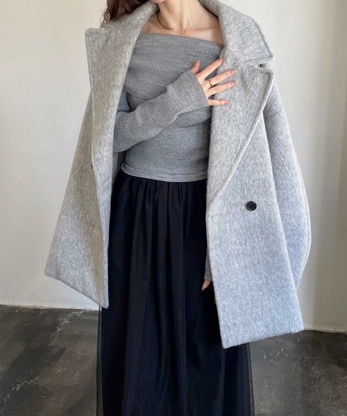 gypsophila ミドル丈オーバーサイズシャギーコート ミドル丈オーバー