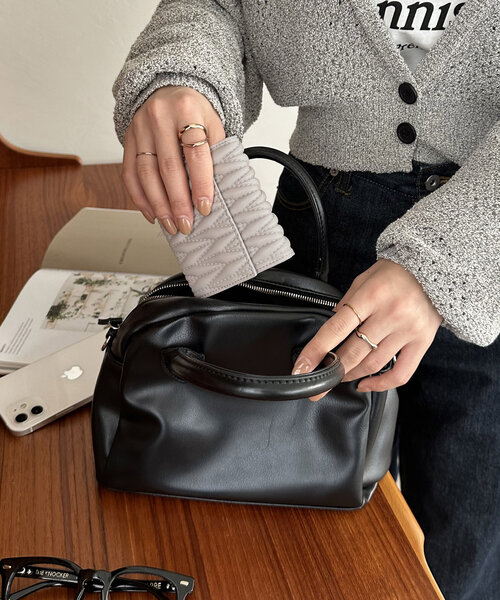 Discoat（ディスコート） 財布 キルティング三つ折りウォレット