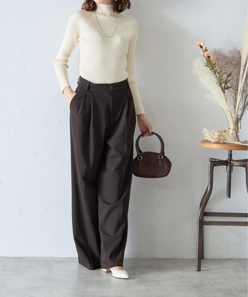 ニット/セーター Alia 2facepattern knit each alchemist ニット セーター ハイネックワイドリブニット