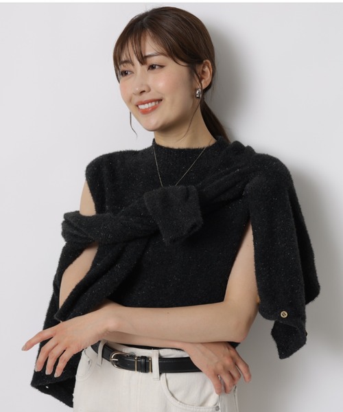 Apuweiser-riche☆半袖ニット Apuweiser-riche 「Apuweiser-riche」 半袖ニット 2 ブラック