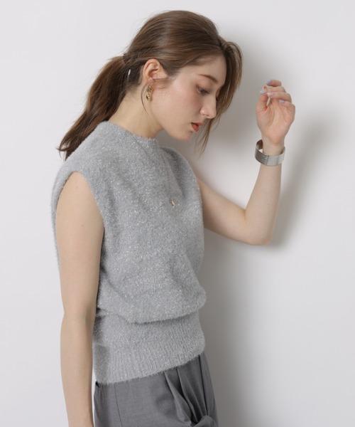 Apuweiser-riche☆半袖ニット Apuweiser-riche 「Apuweiser-riche」 半袖ニット 2 ブラック