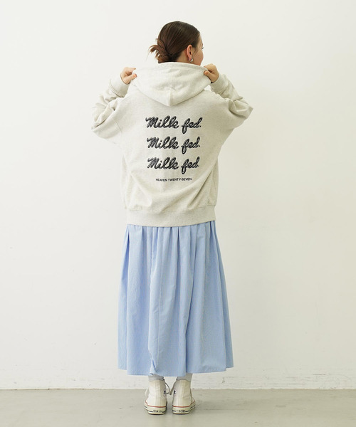 MILKFED.（ミルクフェド） パーカー EXTENDED ICING LOGO ZIP UP