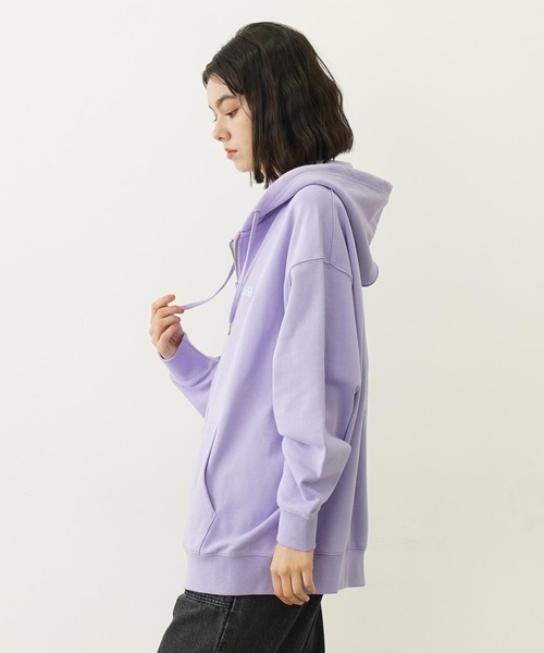 紫色 フード付きパーカー　新品　未使用　M MILKFED.（ミルクフェド） パーカー EXTENDED ICING LOGO ZIP UP