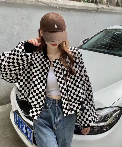 INASTUDIOS（イーナストゥディオス） ma1 ma-1 フラッグチェック柄 MA