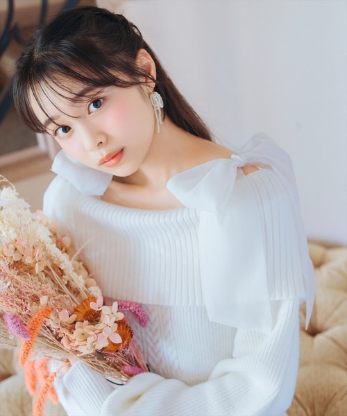 WILLSELECTION（ウィルセレクション） ワンピース 肩リボンケーブル